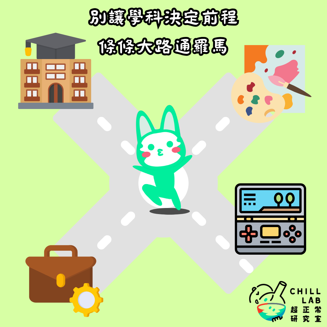 別讓學科決定前程，條條大路通羅馬